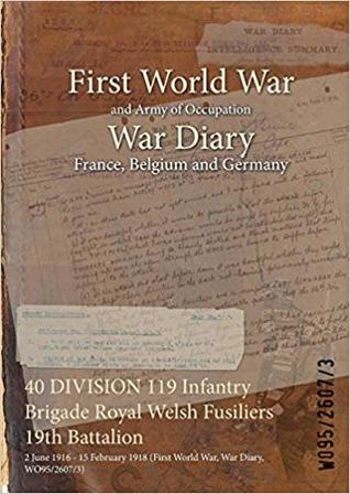 Read 40 Division 119 Infantry Brigade Royal Welsh Fusiliers 19th Battalion: 2 June 1916 - 15 February 1918 (First World War, War Diary, Wo95/2607/3) - British War Office | PDF