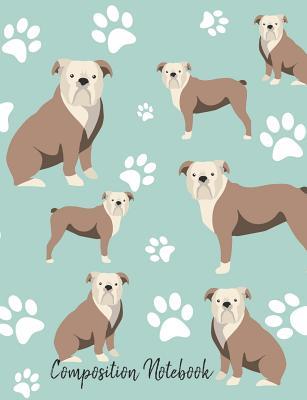Download Composition Book: Old English Bulldog Paw Prints Cute School Notebook 100 Pages Wide Ruled Paper -  | ePub