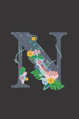 Download N: Monogrammed Personalized Lined Floral Notebook Diary: 6x9 inch Journal, Perfect Bound, Soft Cover - Little Lili file in ePub