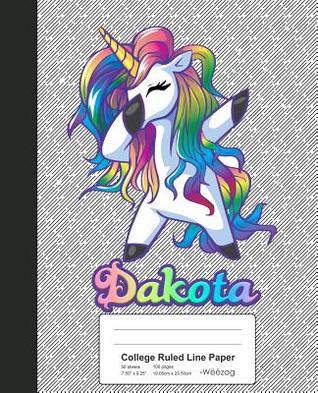 Download College Ruled Line Paper: DAKOTA Unicorn Rainbow Notebook -  file in ePub